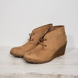 Sperry  Leather Wedge Booties  Women's Size 10